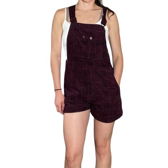 VTG Plaid Upcycled Overalls - Picture 1 of 4
